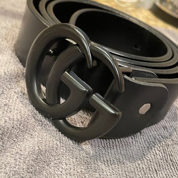 Authentic Unisex Black Leather Gucci size 48 inches (length) main image 5